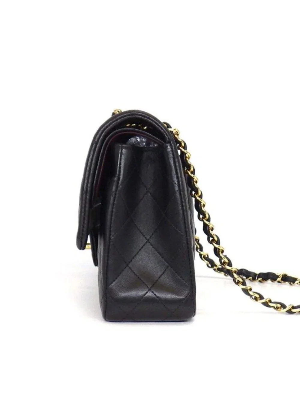 Chanel Shoulder Bag Quilted 25 11.12 Classic Black Bordeaux Lambskin